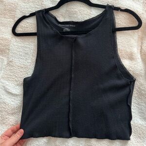 American Eagle, black cropped tank top
